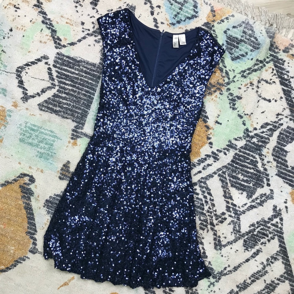 Forever 21 Exclusive Navy Sequin Dress